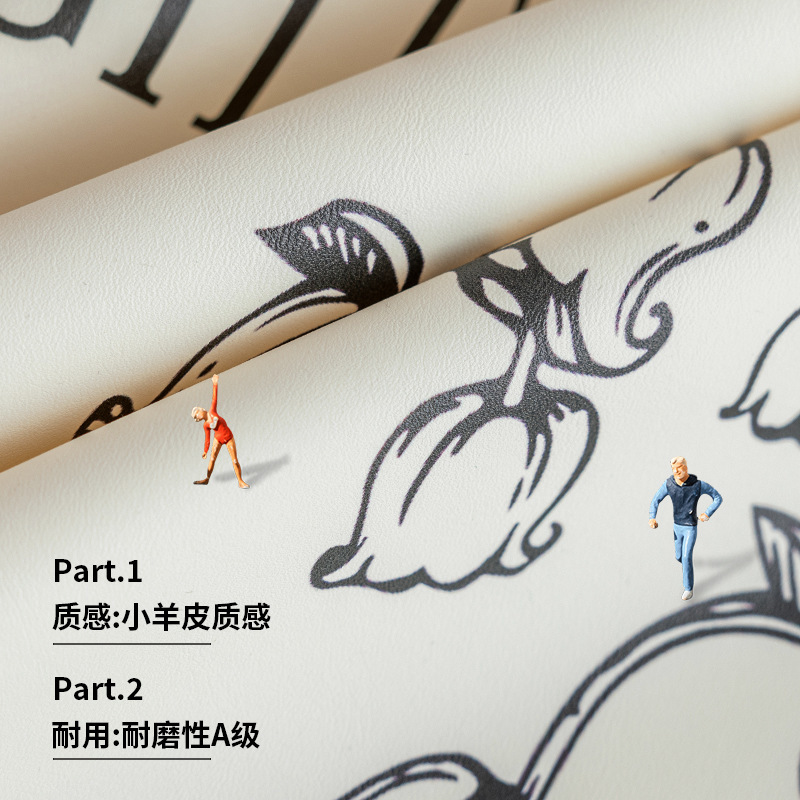 B432 new lambskin printed tablecloth light luxury atmosphere tablecloth waterproof and oil-proof washable coffee table cloth heat insulation