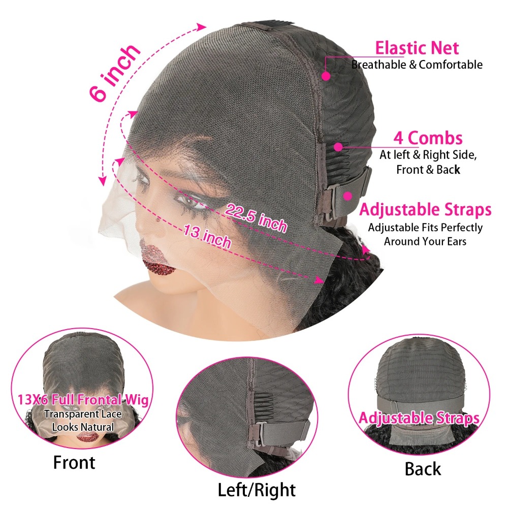 Body Wave Lace Front Wig 13x6 Glueless Hd Lace Frontal Wigs Preplucked Black Natural Human Hair Wig For Women