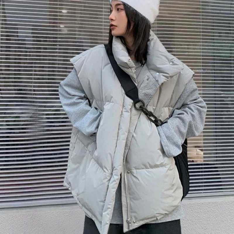 Cotton Vest Womens Autumn Winter New in Item Stand Collar Thickened Cold Proof Warm Thick Casual Commuting Jacket TopT251128