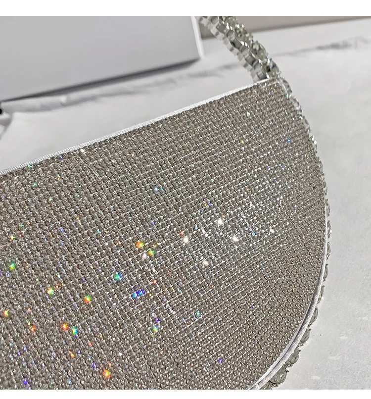 Luxury Designer Acrylic Handle Women Handbag Crystal Rhinestones Diamond Evening Bag Wedding Party Clutch Purse Shoulder Bag K251128