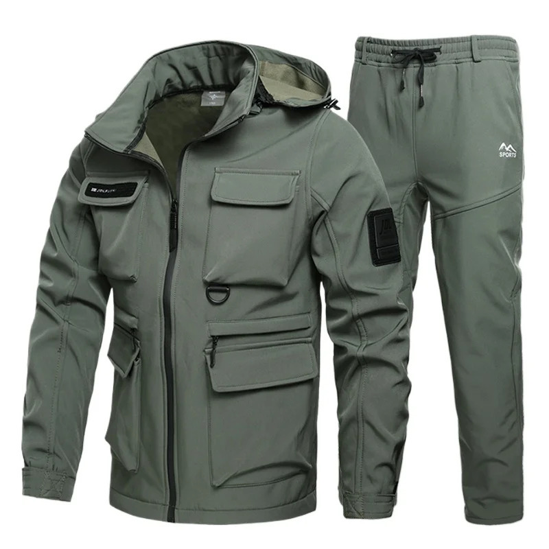 Hiking Jacket Uniform Wool Work Suit Winter Mens Waterproof Trousers Protective Clothing Warm Camouflage Outdoor 251121