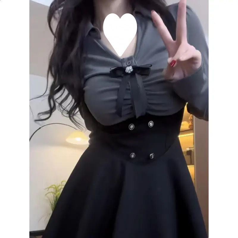Plus Size Womens High Waisted Solid Colour Peplum Casual Suspender Skirt Elegant Casual Pure Colour Y2K Skirt 250325