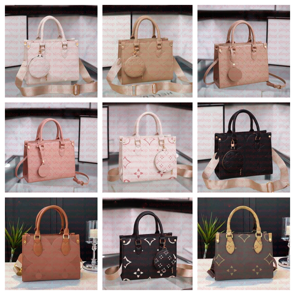 10A Tote Bag Designer Bags Fashion Totes Leather Handbag MM Women Bags High Capacity Composite Shopping Bags Old Flower Brown Lattice Bag Quality Travel Beach Bag 02