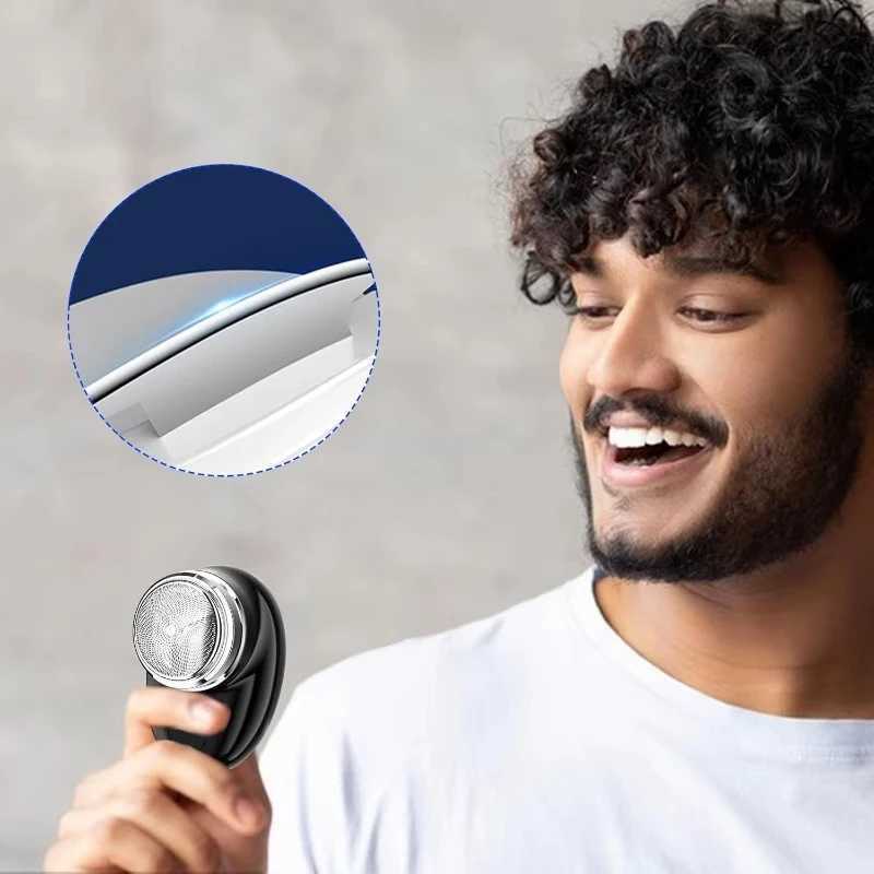 066 Electric Mens Shaver Mini Scraper Washable and Rechargeable Portable Facial Shaver for Car Outdoor Travel C251128