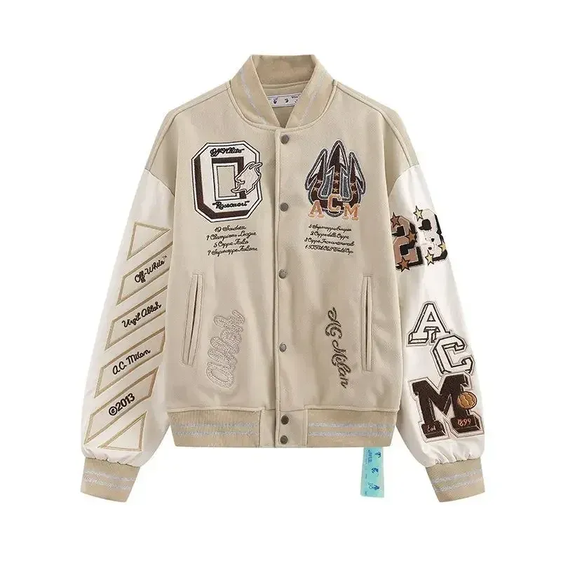 2025 The latest high-street popular hip-hop heavy industry jacket, new Harajuku motorcycle suit, versatile couple baseball