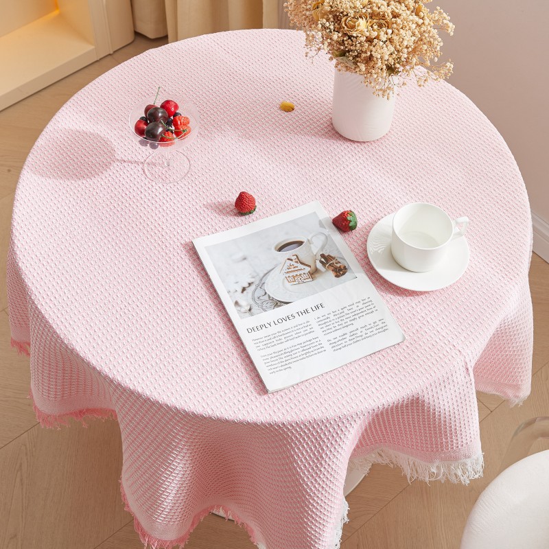 A847ins Wind Lace White Tablecloth Round Table Square Table Tea Table Bedside Table Desk Photo Background Cloth Tablecloth
