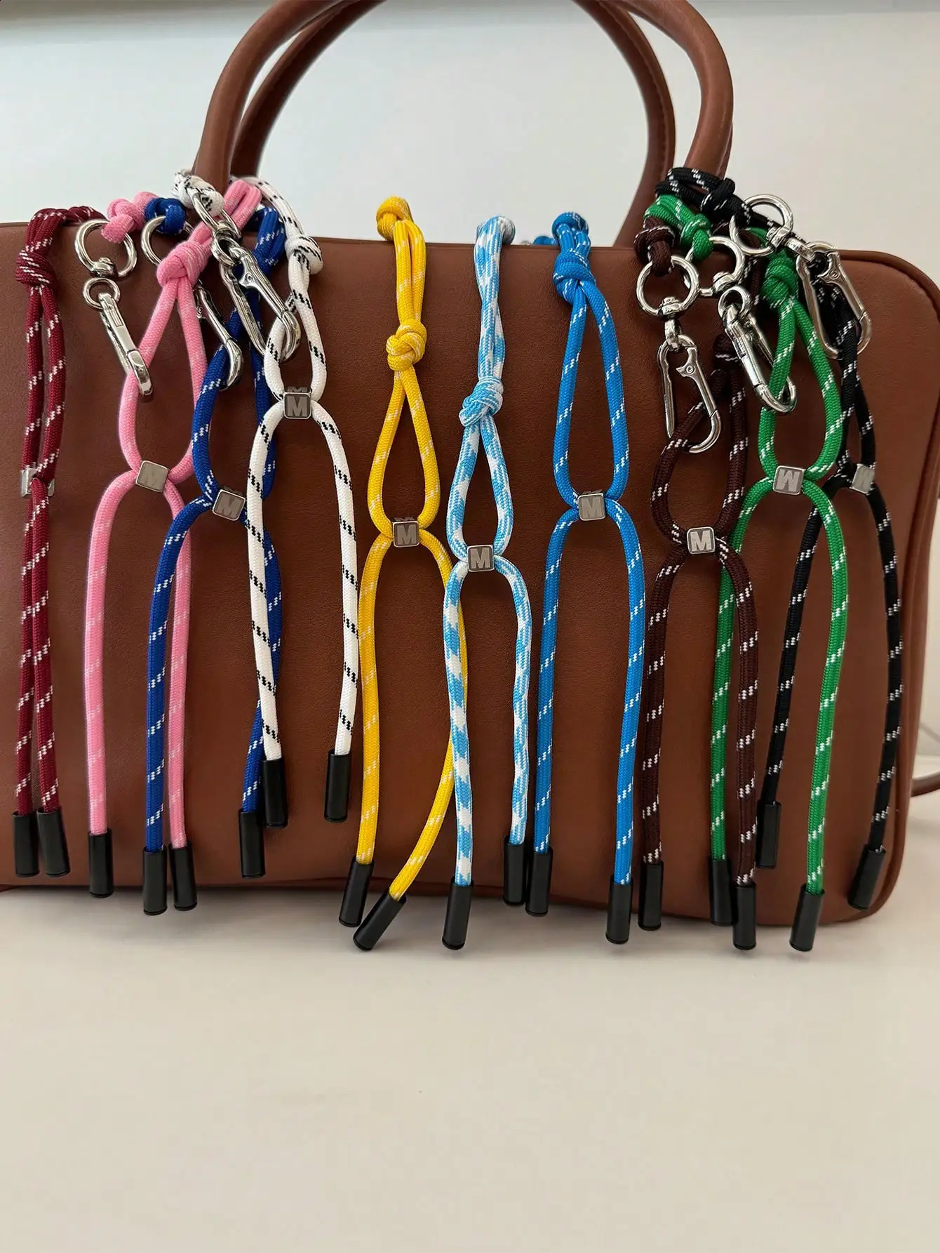 Fashion Nylon Handmade Rope Couple Style Hand and Feet Chian Vintage Keychain Bag Pendant Decoration with Free Key Buckle 250428