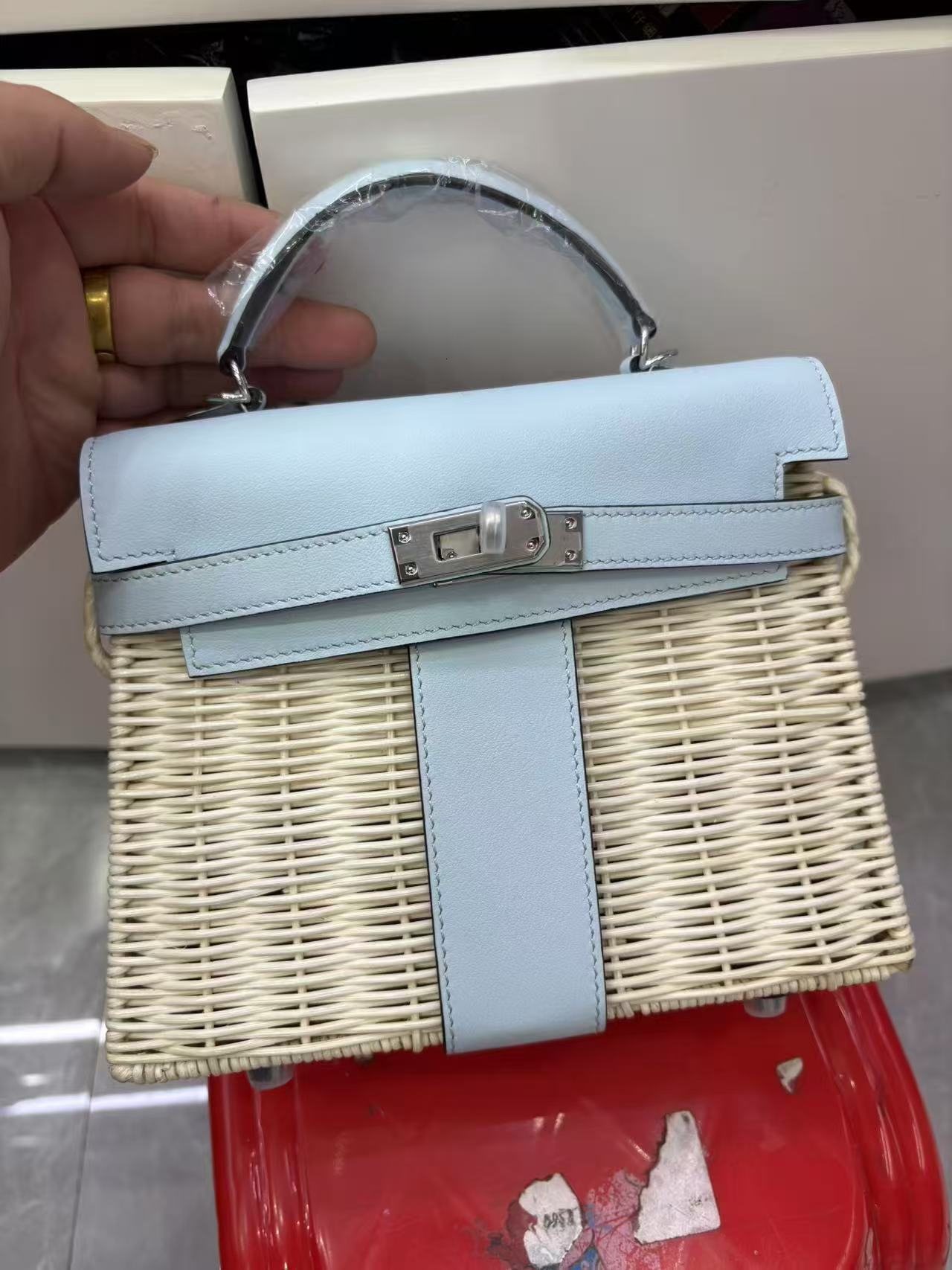 Shoulder Bags Designer 2025S high-end bamboo spring and summer travel picnic vacation beach DIY hand woven Kelly crossbody bag shoulder bag