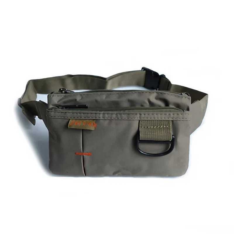 Unisex Nylon 4-Pocket Waterproof Fanny Pack Black Durable Stylish Mens Crossbody BagT251128