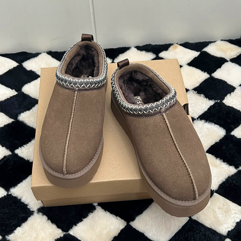 MEOD FUR Slippers Shoes Platform Snow Boots Designer Womens Fashion Tazz Scuffs Ultra Mini Chestnut Wool Slides Fluffy Leather Women Fast Ship With Bo