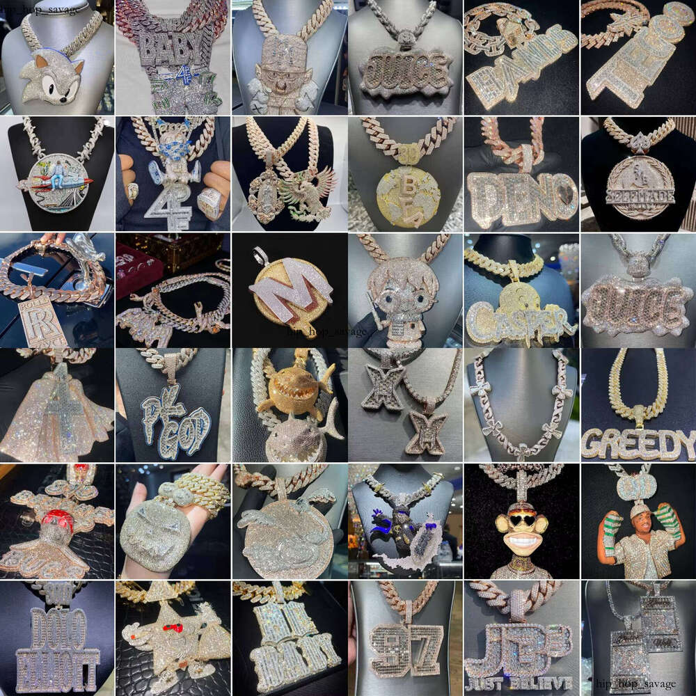 Bereal Custom IGI Certified Iced Lab-Grown Men's Hip-Hop 925 Silver Vvs Moissanite Chain Pendant Boutique Jewelry