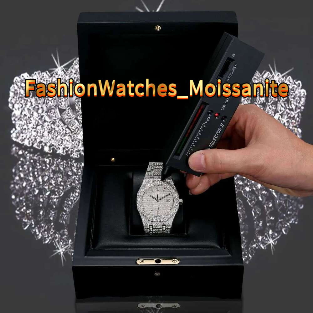 Hip-hop high-end style men's custom designer sparkling VVS Moissanite test, GRA dia free delivery to your door watch, Chill