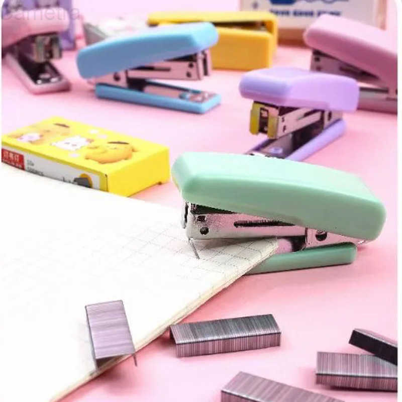 Sanrio 6/24pcs Cinnamoroll Mini Stapler Set Kulomi Pachacco Student Binding Tools Stapler Kids Stationery School Office Supplies H251128