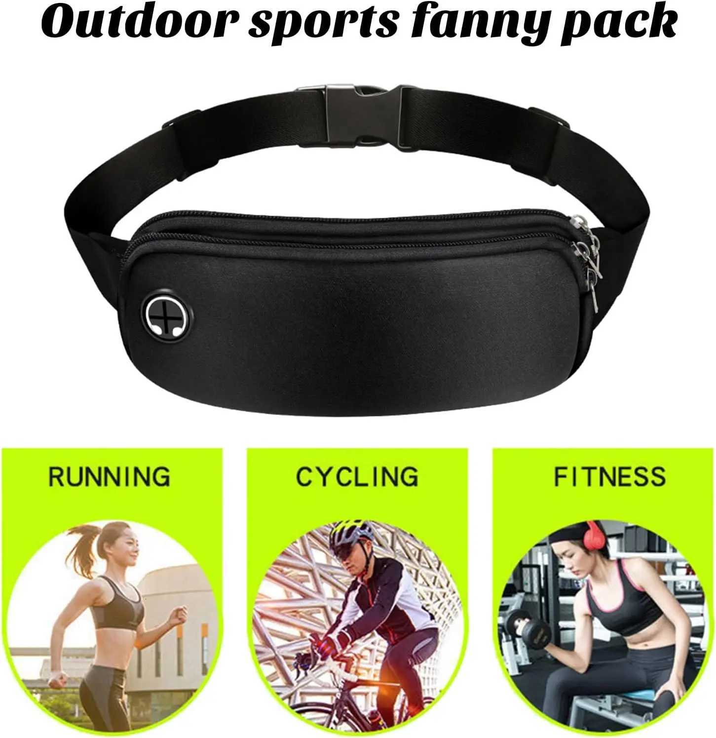 Running Waist Bag for Phone Lightweight Waterproof Adjustable Cycling Belt Pouch Reflective Strip Invisible Sports Fanny PackT251128