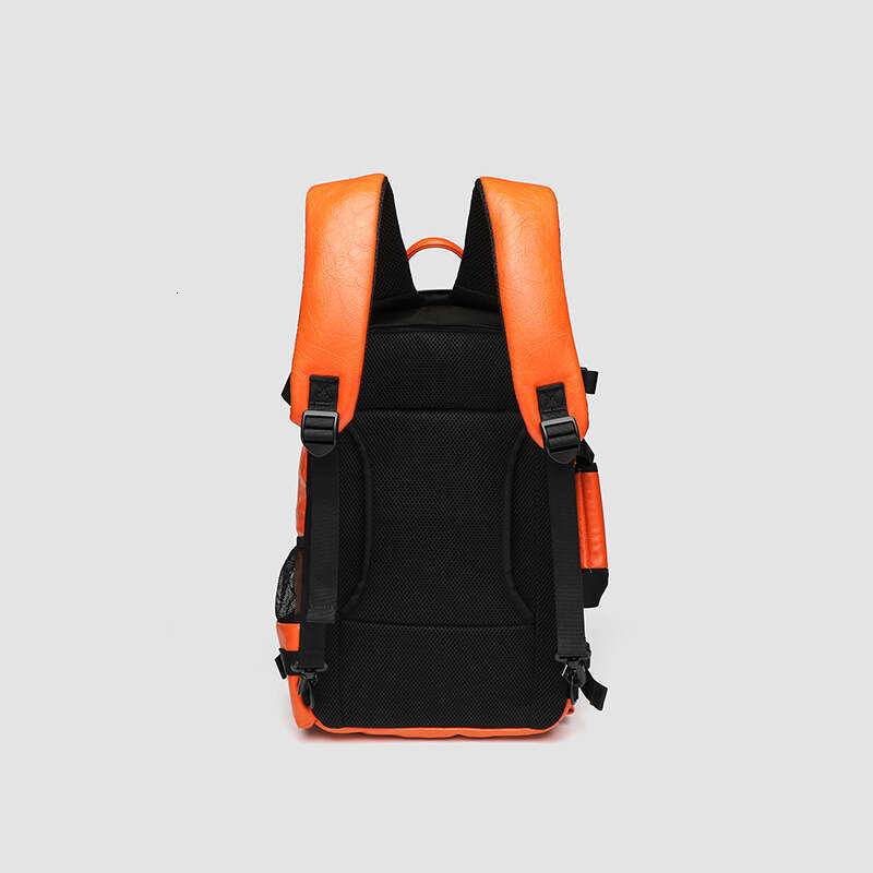 Orange Amplifier Backpack Designer Bag HighQuality PU Leather Travel Backpack Large Capacity Casual Daypack for Men and Women