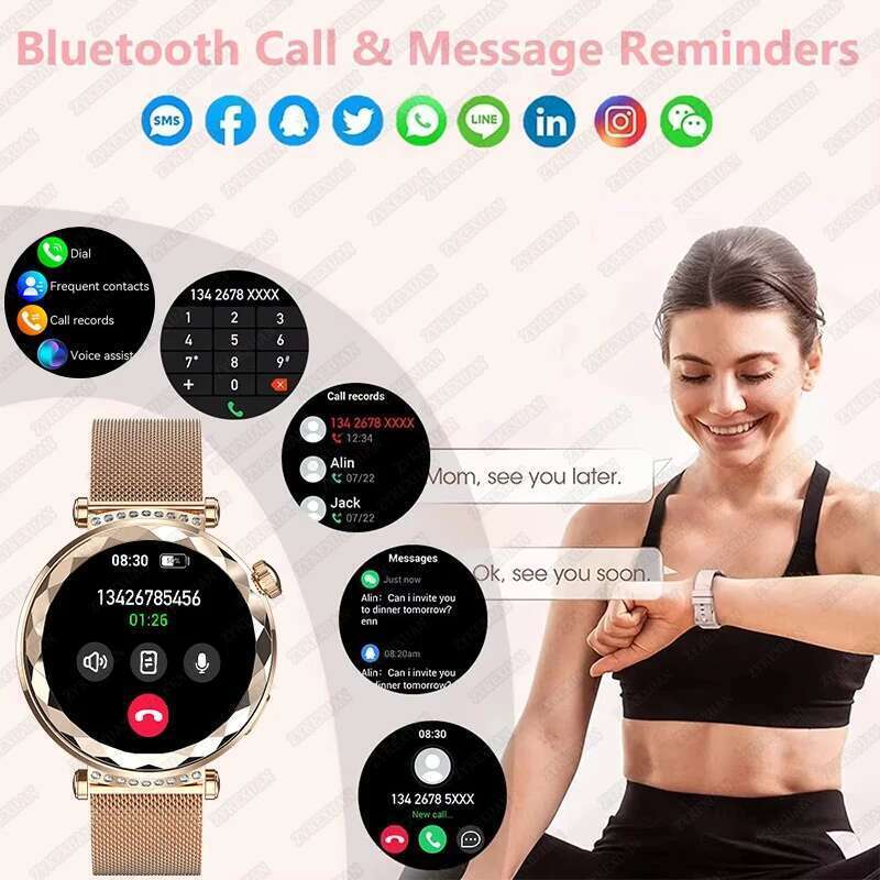 For HUAWEI GT5 Mini Women Bluetooth Call Heart Rate AMOLED Screen NFC IP68 Waterproof GPS Tracking Smart Watch
