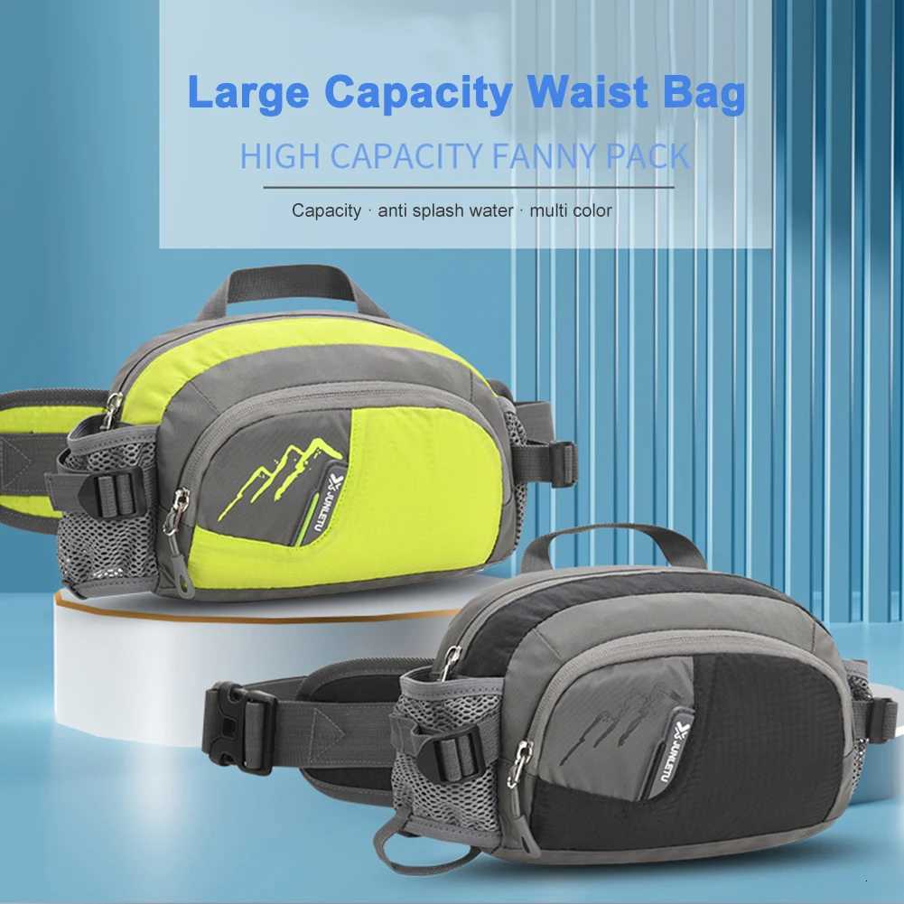Fanny Pack Running Belt Purse Phone Pouch Women Men Bum Bag Nylon with Bottle Holder Waterproof for Running Hiking for HydrationT251128