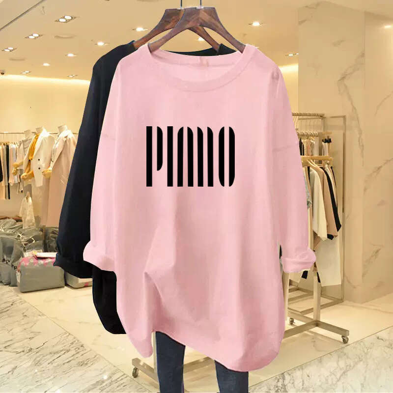 Long Sleeve T-Shirt Graffiti Vibrant Top Autumn Winter Hong Kong Style Pure Cotton Thickened Thermal Couple's Base Shirt For Men And Women