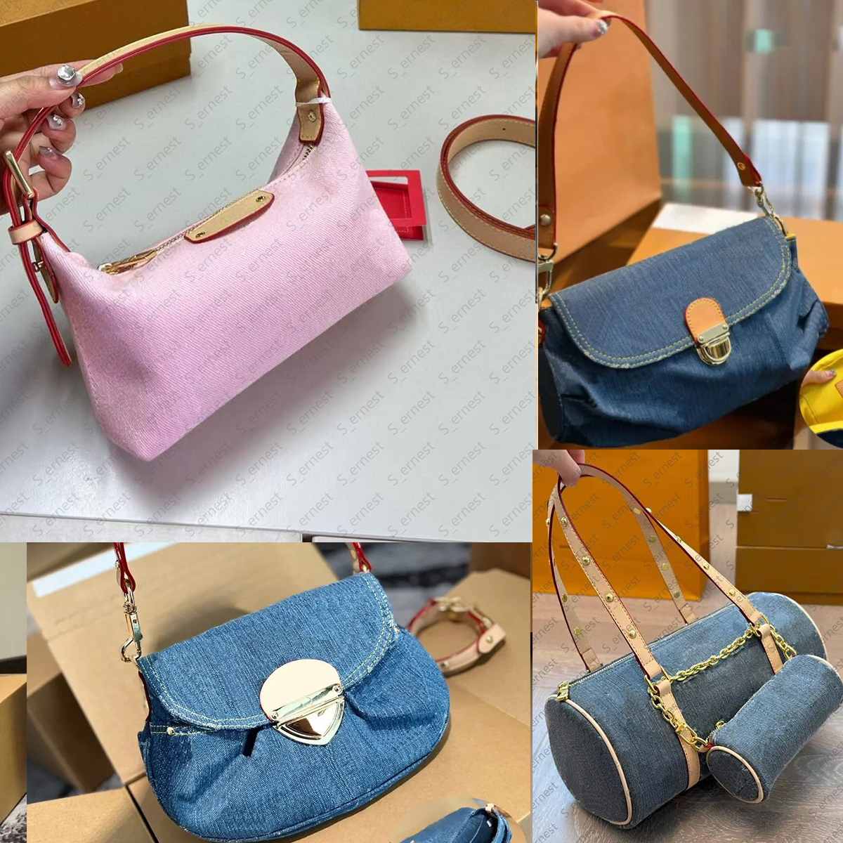 Denim Shoulder Bags For Women Designer Purses mini luxury bag Handbags Blue Underarm Hobos Casual Street Crossbody Totes