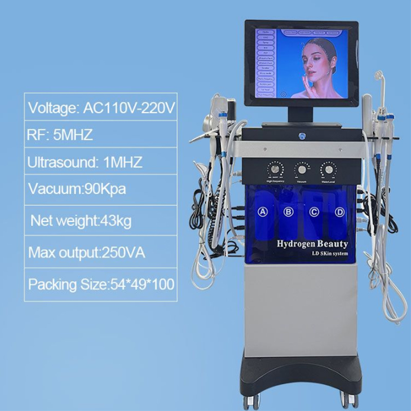 New High Quality Hydro Diamond Microdermabrasion 18 In 1 Facials Deep Cleaning Machine Oxygen Jet Aqua Peeling Beauty Facial Deep Cleaning Acne Remova
