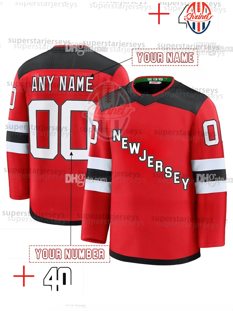 Custom Hockey Jersey Jack Hughes Hischier Bratt Meier Hughes Allen Stitched any Name any Number for Men Women Youth