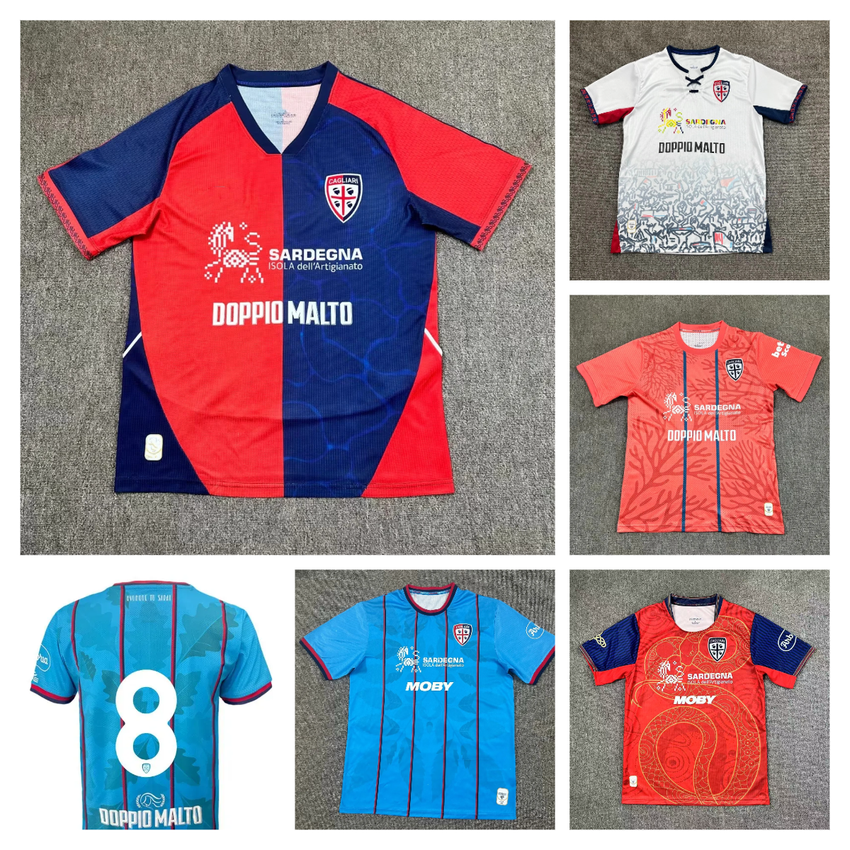 25 26 Cagliari Calcio Retro soccer jerseys Christmas Zola Gobbi 2003 04 05 Joao Pedro Godin Nandez Centenary Men Kids Kit socks full sets football shirt Men uniform 4XL