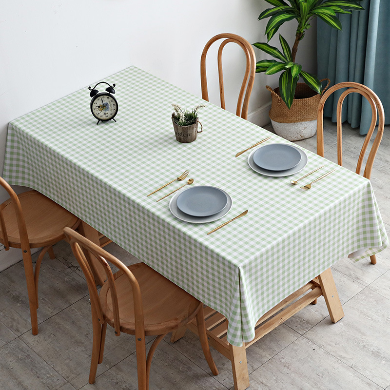 T0434 solid color Nordic net red fabric tablecloth waterproof oil-proof anti-scalding washable coffee table tablecloth pvc plastic rectangular