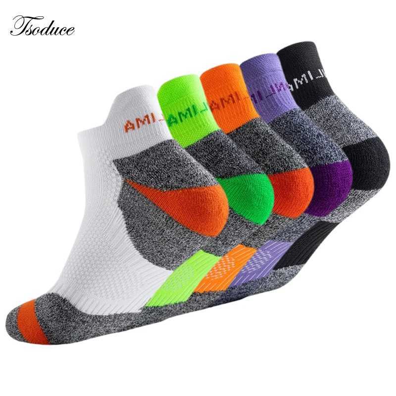 Professional Marathon Running Sock Men Women Sports Fitness Outdoor Thickened Cushioned Short Tube Low Cut Boat Ankle Socks J251128