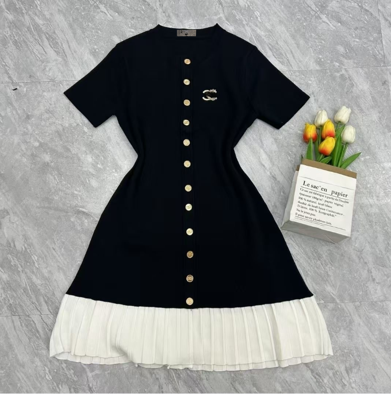 Fashion Elegant Designer Dress Womens Clothes Chest Letter Printed Bodycon Sexy Dress Night Club Short Sleeve Dresses For Woman