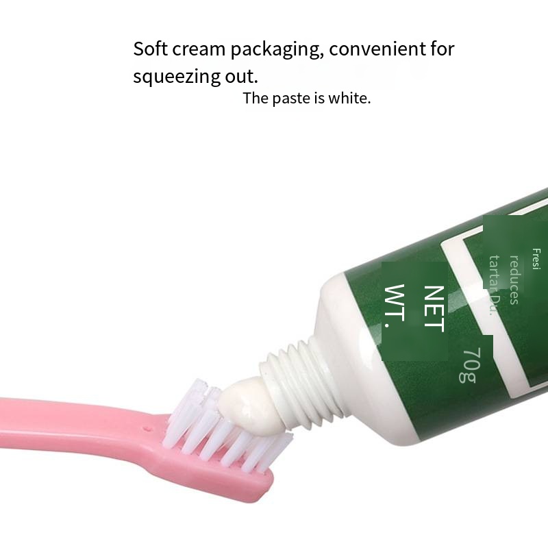 Pet toothpaste, dog and cat oral cleaning products, beef flavored and vanilla flavored - view 5