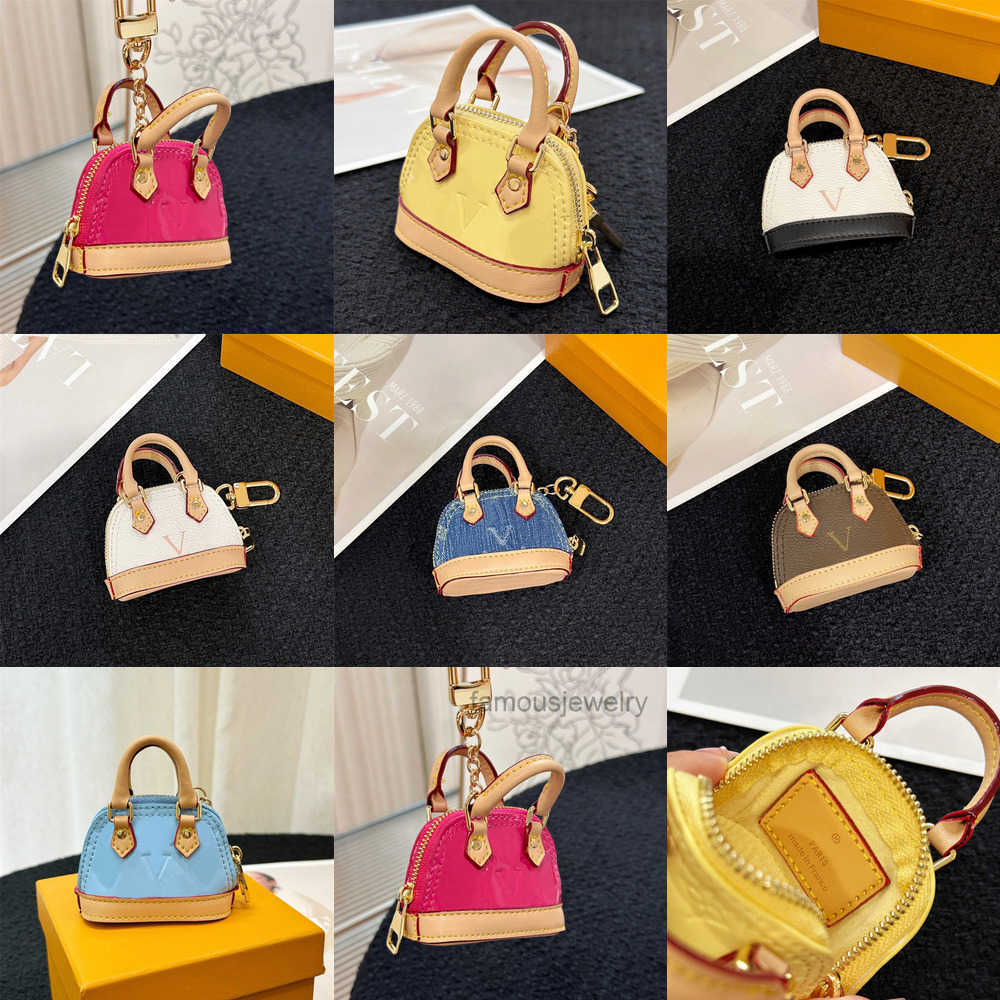 Designer Keychain For Women Bag Charm Keyring Fashion Mens Key Chain Leather Keychains Luxury Mini Bag Pendant JN59