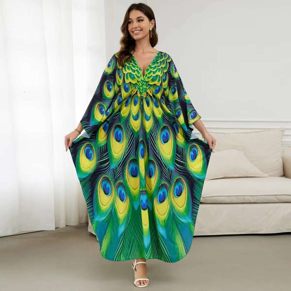 DHEssentials 2025 Holiday Robe Loose Swing Beach Covered Kaftan