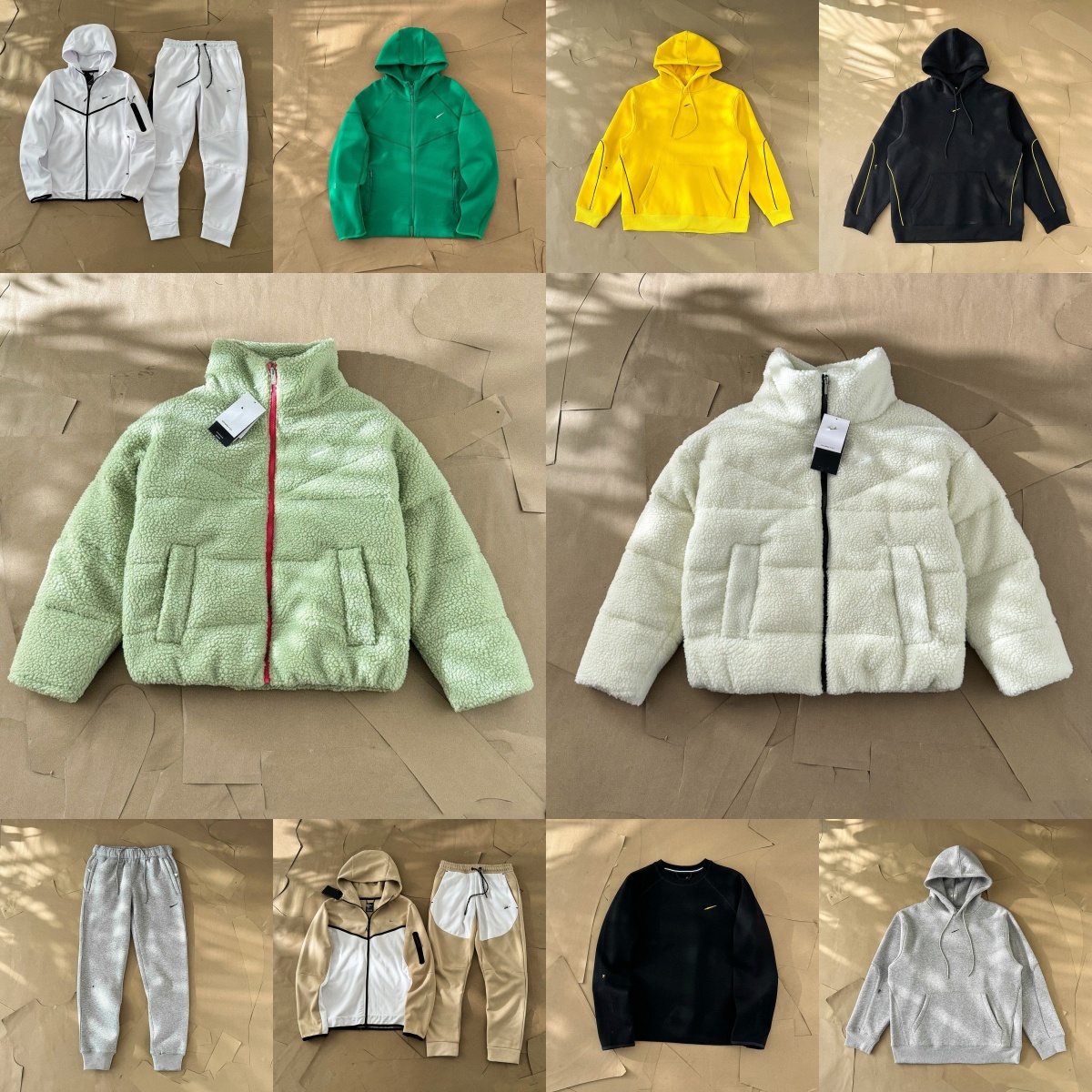 Men's Fashion Sweatshirt Sportswear Casual Long-Sleeved Women High Street Knitted Round Neck Pullover Fleece-Lined Warm Sweatshirt