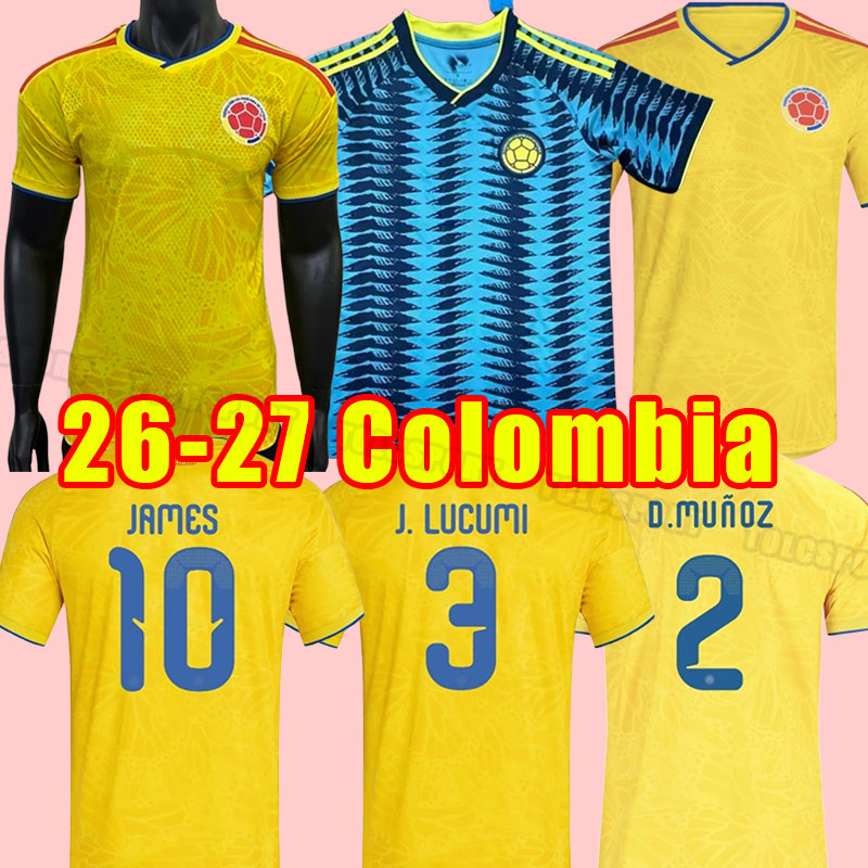 Colombia Home Away soccer jerseys 2026 2027 JAMES football shirt 26 27 FALCAO CUADRADO Camiseta de futbol maillot BORRE D. Sanchez Luis Suarez player version