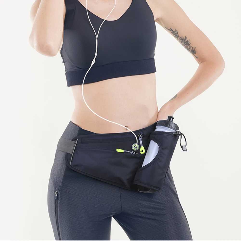 Running Waist Bags Water Bottle Holder Hydration Belt Bag Men Women Sports Fanny Pack Gym Running Cell Phone Jogging Cycling BagT251128