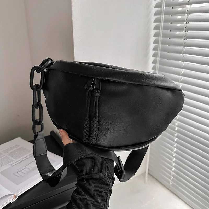 Fashion Simple Chest Pack 2024 New PU Belt Bag Brand Design Women Fanny Pack Casual Travel Shoulder Crossbody Bag Lady Waist BaT251128