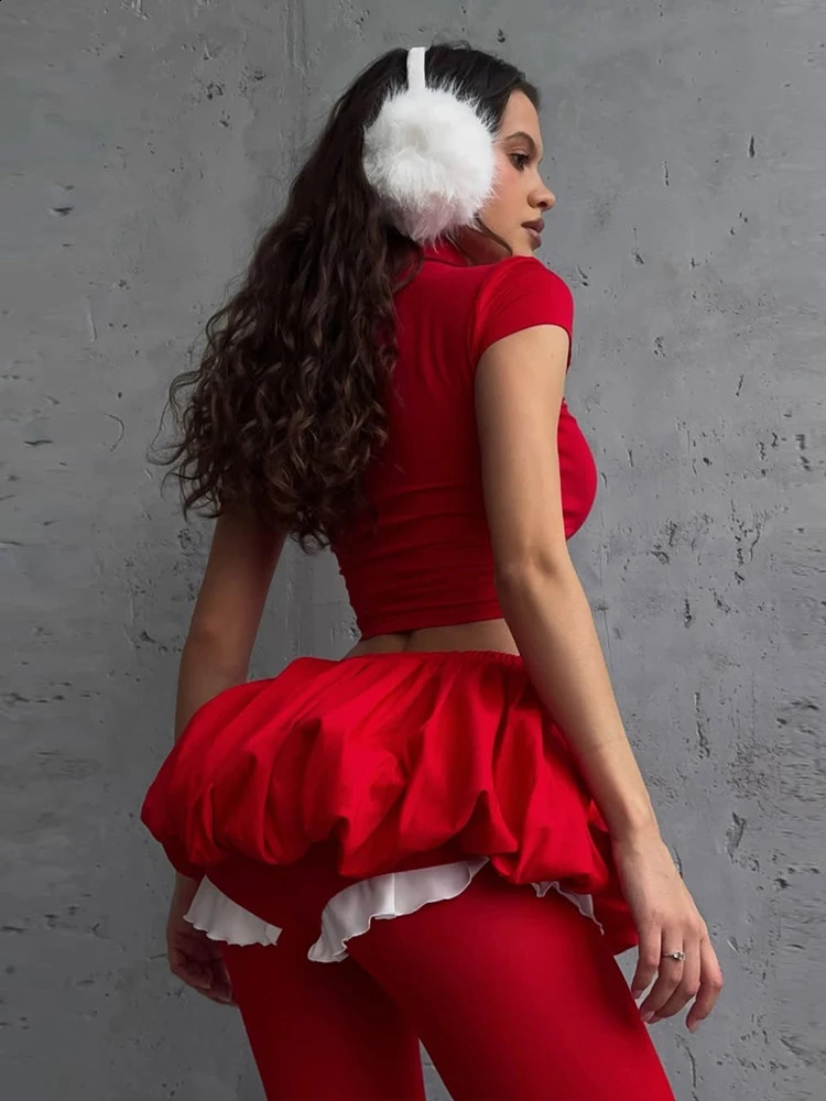 Nibber tie casual 2-piece womens letter printed short sleeved crop topfluffy leather jacket simple basic matching streetwear 250423