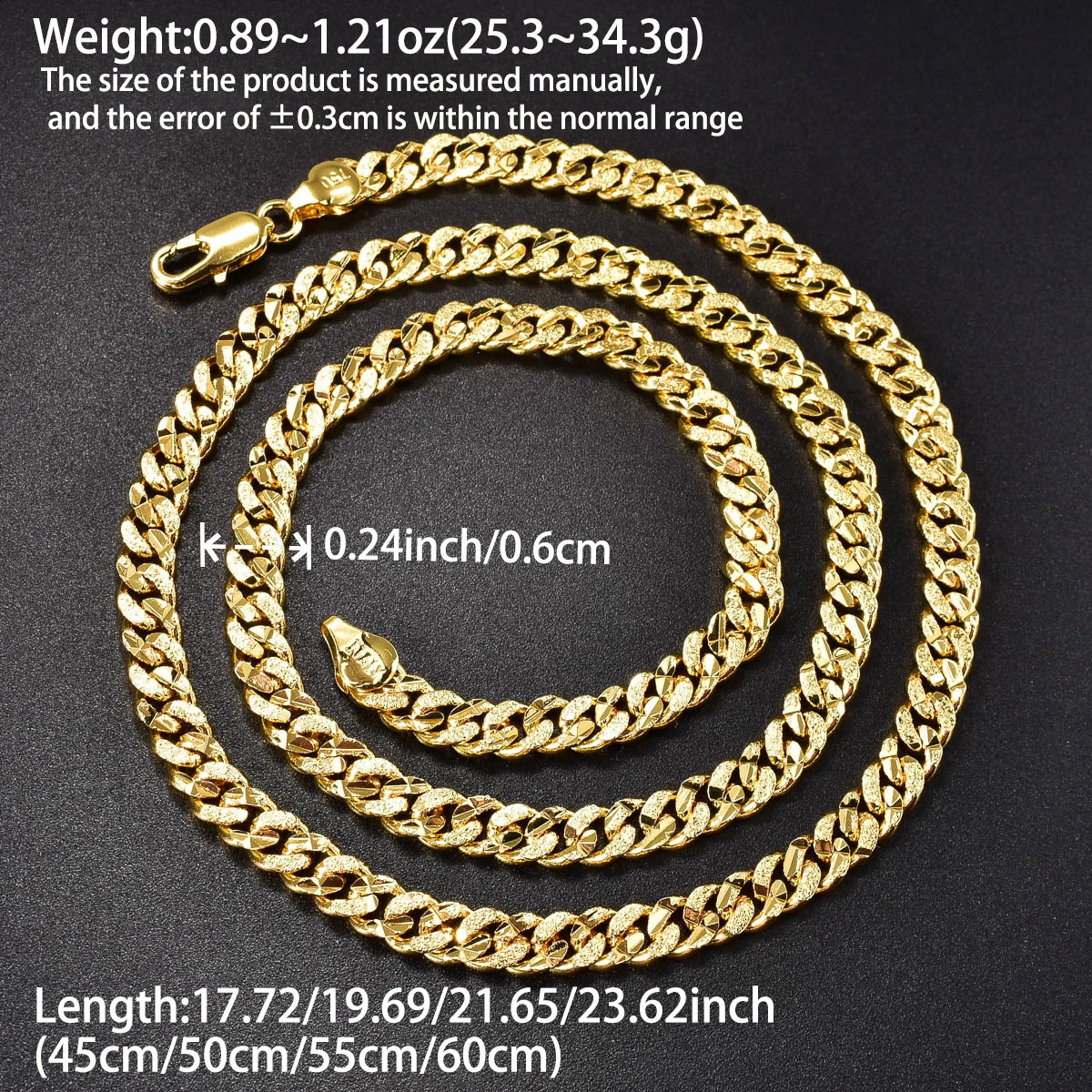 Italian 750 Cuban Chain Necklace For Men And Women Gold-Plated Hip-Hop Punk Suitable For Parties Year Jewelry 250427
