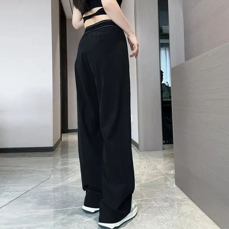 Designer Yoga Pants Gym Clothing Women Sports High-Waist Full-length Dance StudioTrousers Straight-Leg Suit Up Pant Jogger Sweatpants Wrinkle-resistan