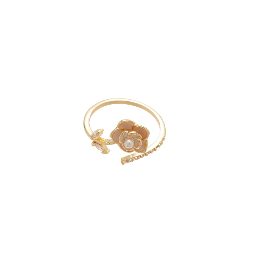 Zircon Oil Drop Pearl Flower Open Fashion Elegant Temperament Index Finger Light Luxury High-end Feel Ring Wholesale - view 9