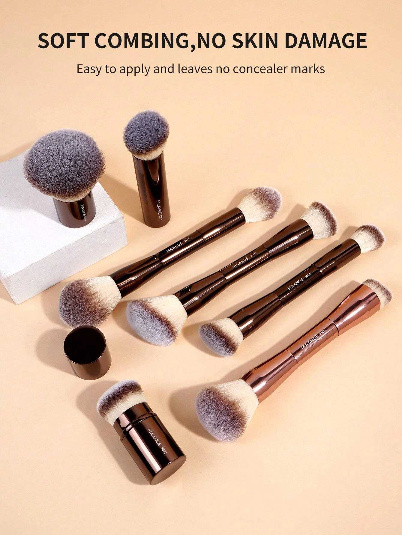 22pcs Professional Makeup Tools Set With Velvet Bag20pcs Soft Long Aluminum Tube Makeup Brush Set2pcs Powder Puffs Accessories X251128