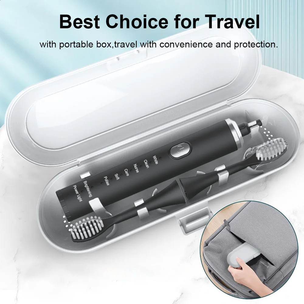 Electric Toothbrush Rechargeable Sonic Toothbrush High Vibration Dental Tooth Whitening Cleaner Electric Brushes for Teeth 250428