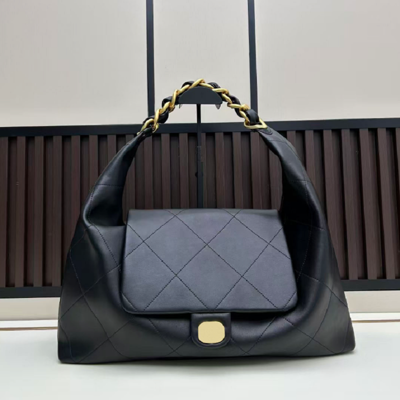 Real cowhide designer hobo maxi bag womens genuine leather crossbody shoulder bags handbag fashion bag shopping bag luxury Chain Strap Commuting bag totes