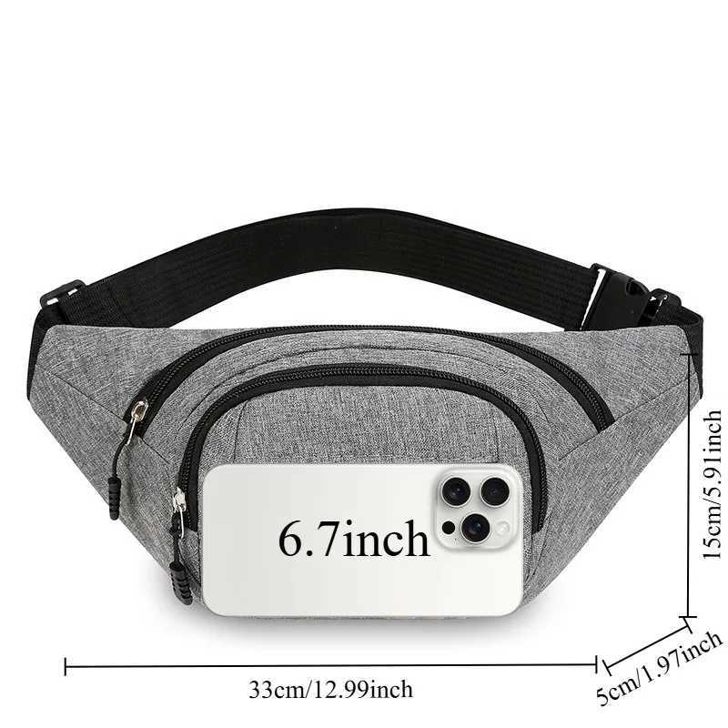 Outdoor Sports Chest Bag Running Fitness Phone Bag Mens Waist Bag Multi-layer Wear-resistant Crossbody BagT251128
