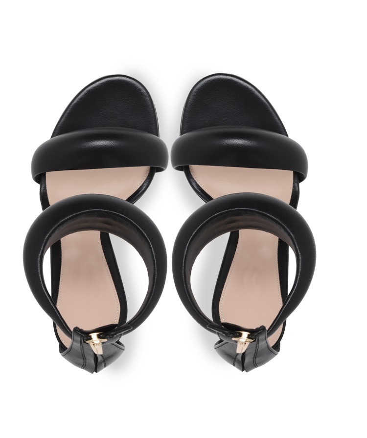 Sandals Women Concise Style One-strap Sandals for Girls Women Sexy Stiletto Heel Back Zip Cover Heels Summer Sandalias Gold 250306