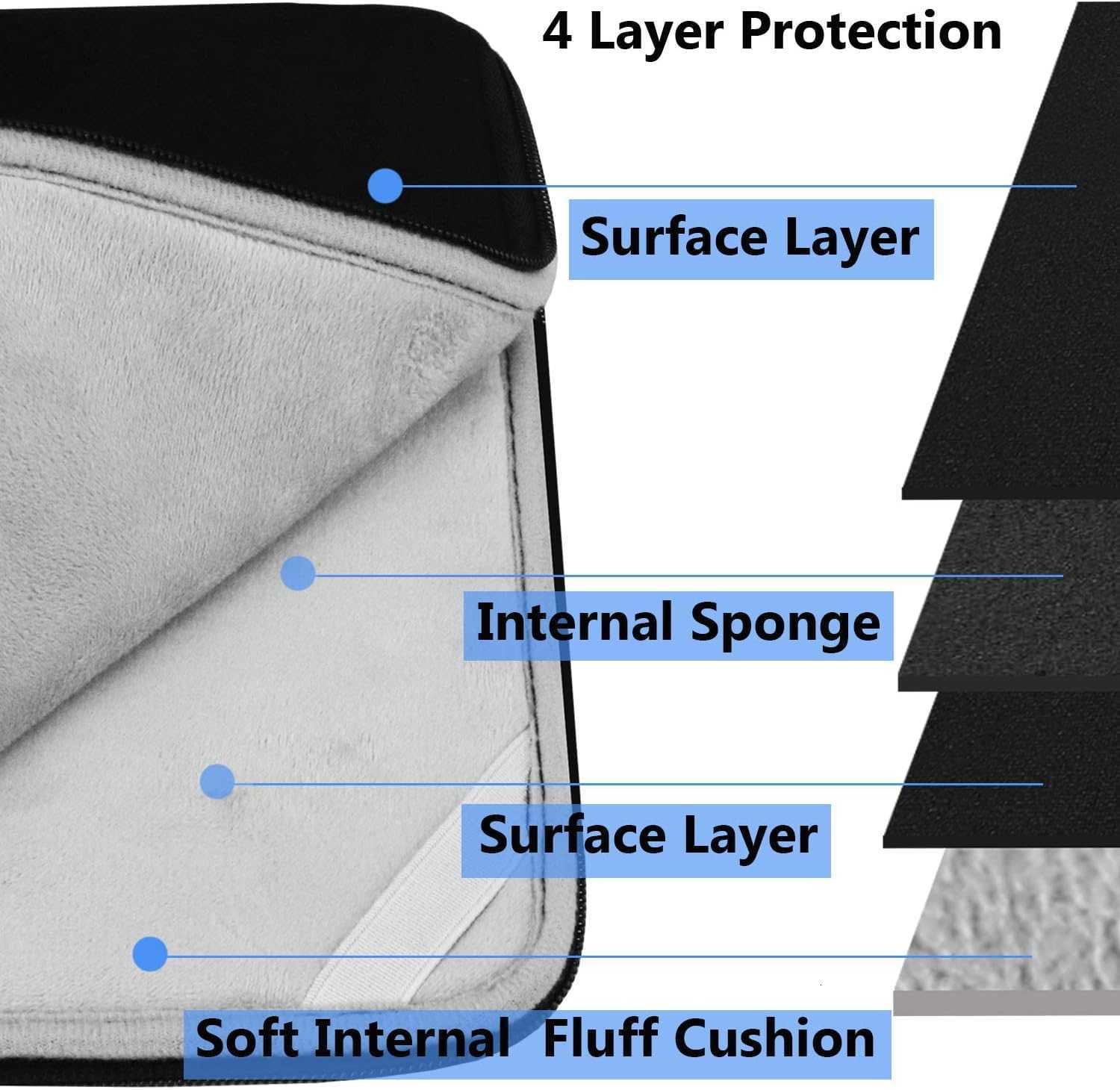 Laptop Sleeve 156 Inch Durable Shockproof Protective Cover Flip Case Briefcase Carrying Computer Bag Case Compatible with 156 Inch Notebook M250828