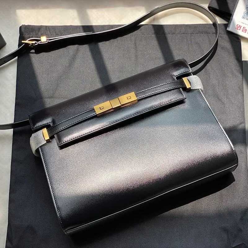 Luxury designer handbag fashionable underwear bag high-quality genuine leather horizontal shoulder large capacity square bag Z250425