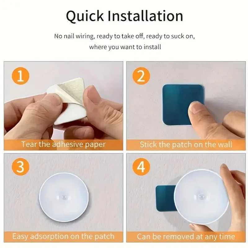 1pc Motion Sensor Night Light - Wireless LED Detector Lamp for Bedroom Staircase Closet and Room Decor- M251128