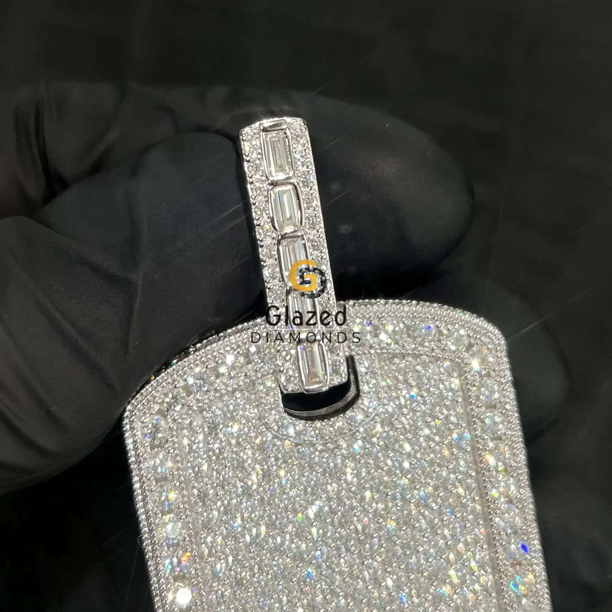 Trending 10 Kt White Gold Hip Hop Pendant in Wholesale Price High Quality Moissanite Round Cut Diamond With Enhance Vvs Clarity