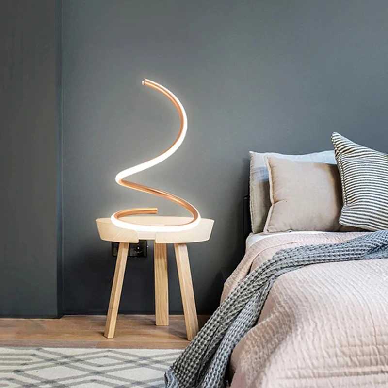 Nordic Led Table Lamps Modern Acrylic Metal Reading Desk Lamps Bedroom Bedside Living Room Study Decorative US/EU Night Lights M251128